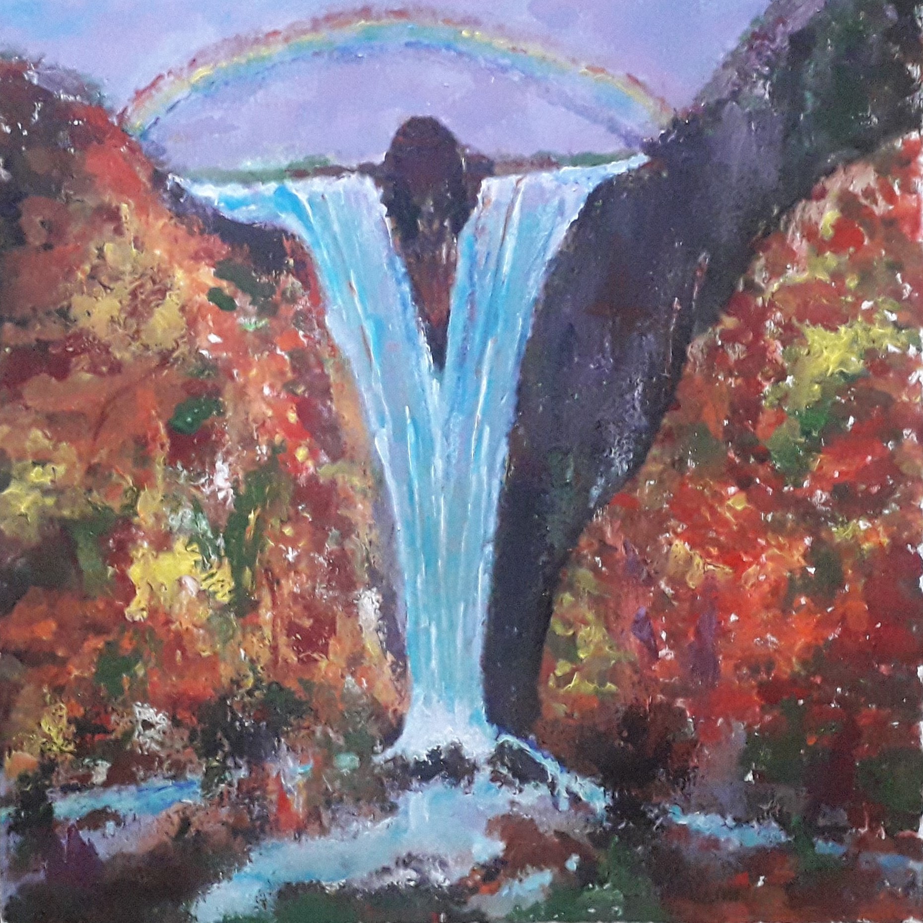 Abstract -  Imaginary Waterfalls by Simpson David