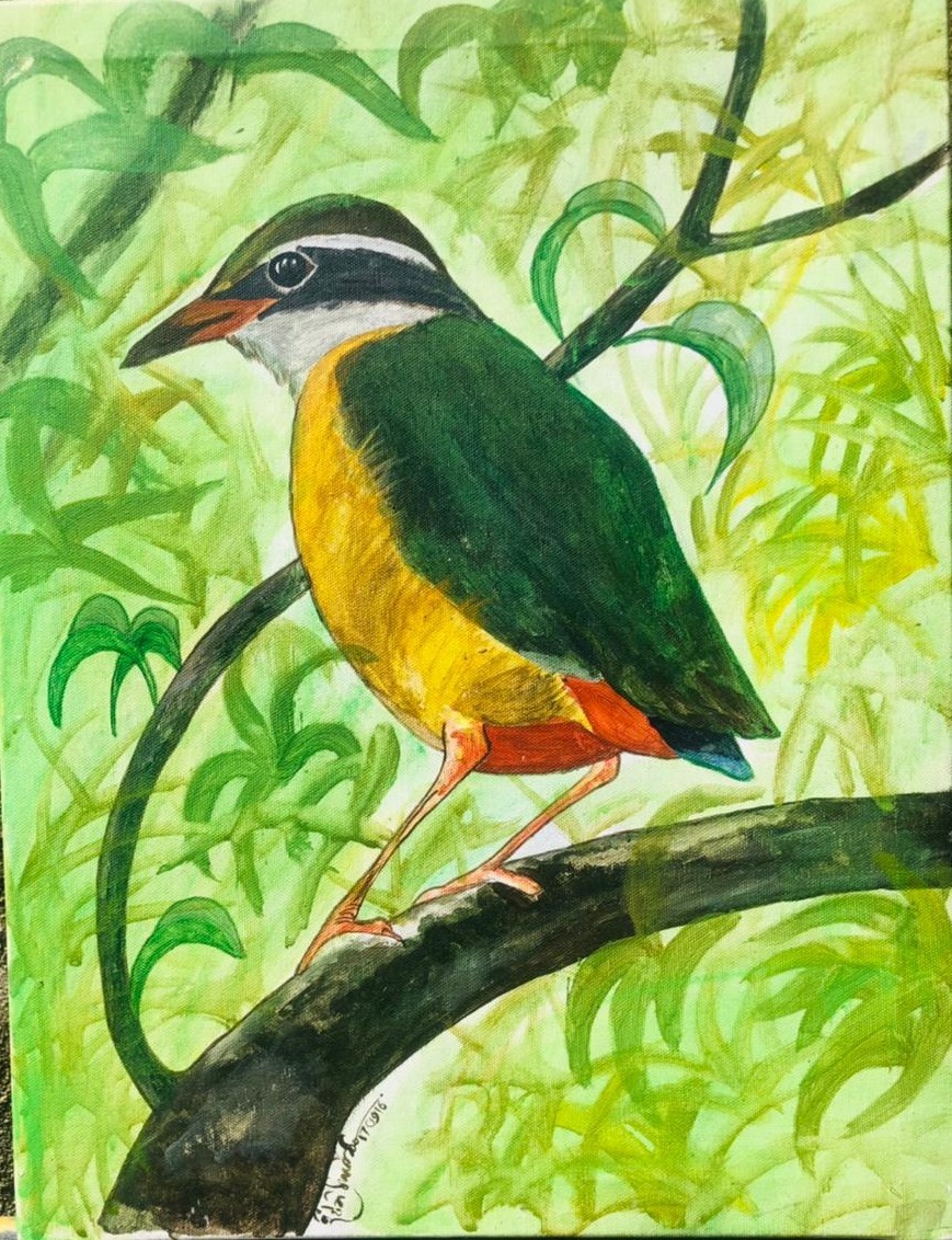 Primitive color bird by Deepthi Wijewardana