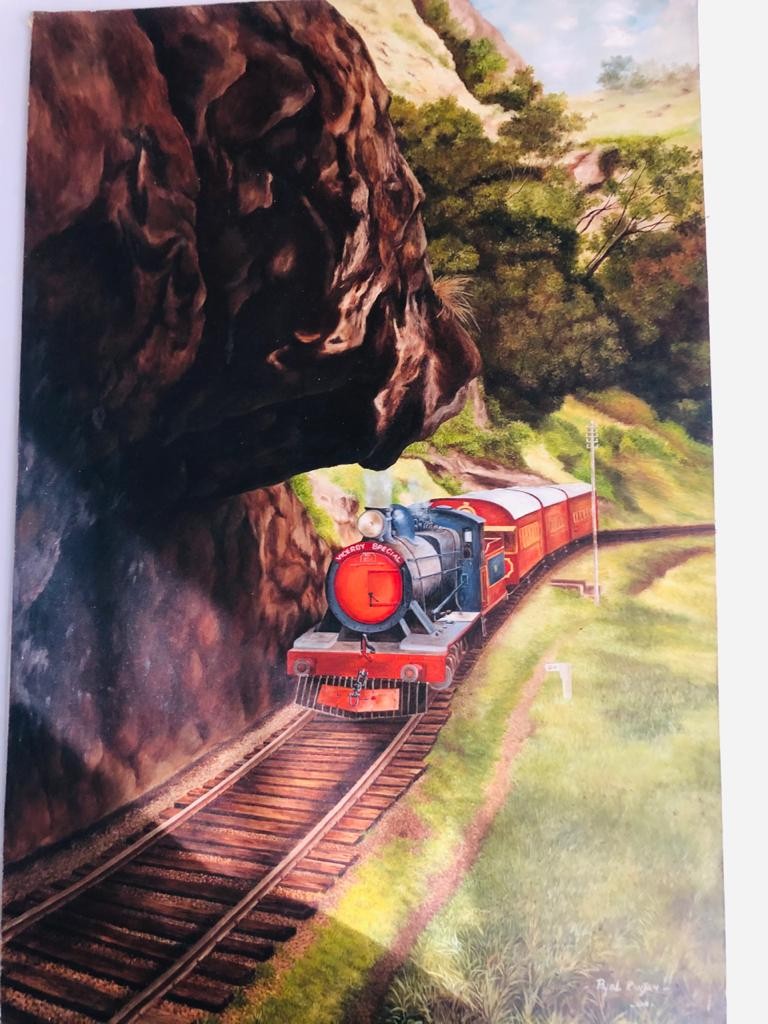 The viceroy train at lion mouth by Piyal Ranjan Alwis Weerasinghe