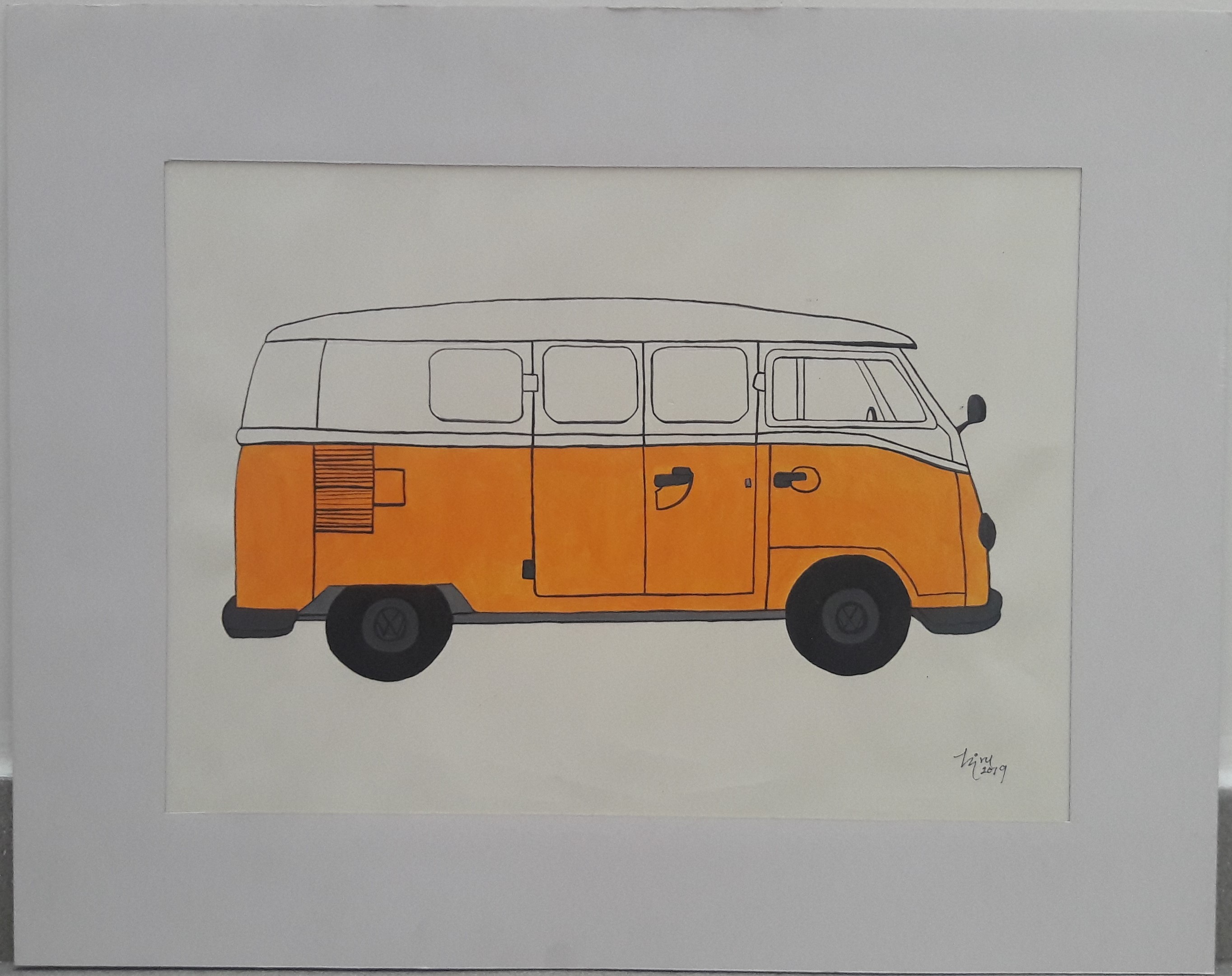 VolksWagen Yellow Bus by Hirudi Sankalpana