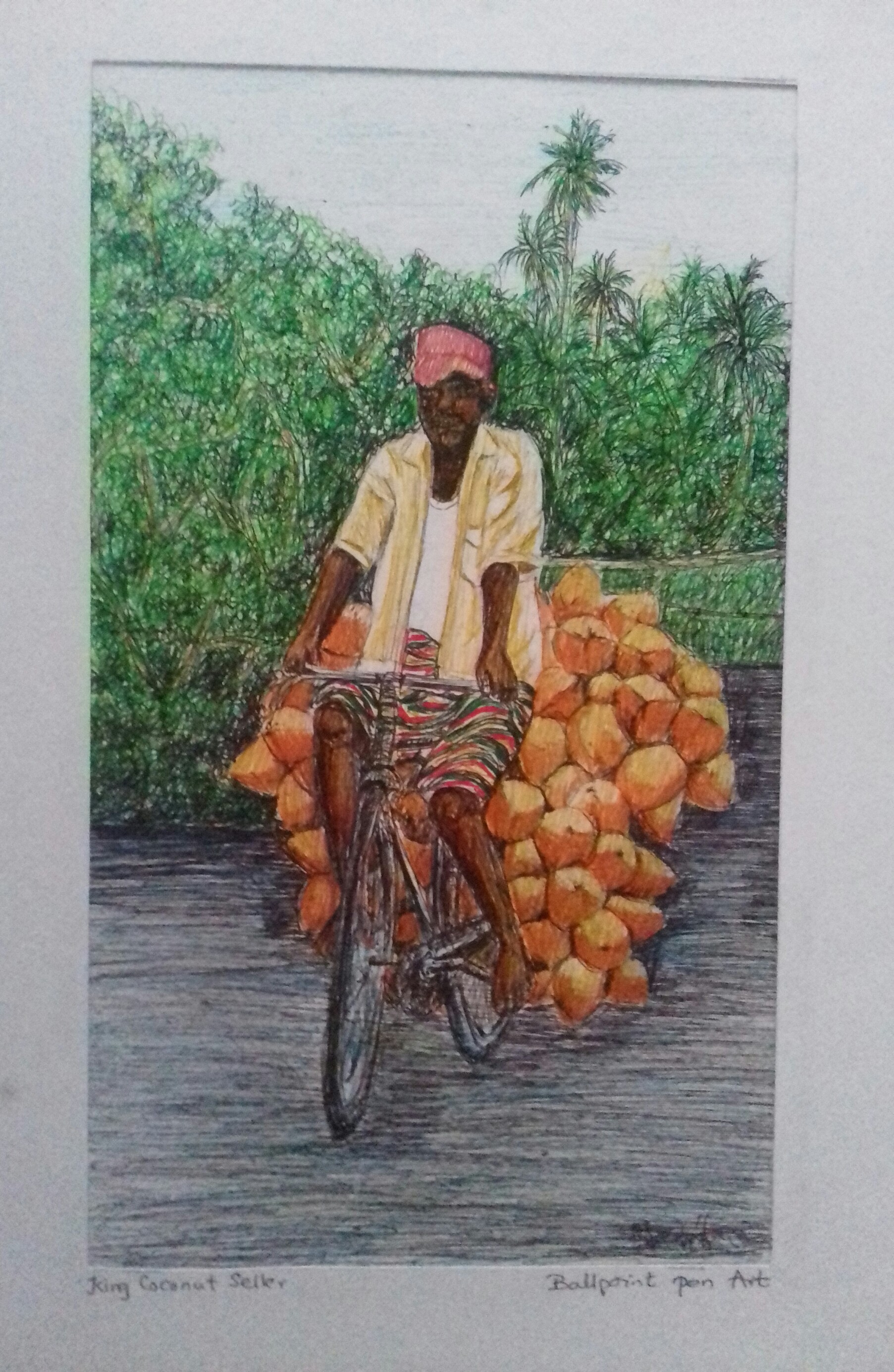 Kingcoconut seller by Champa Priyadharshani
