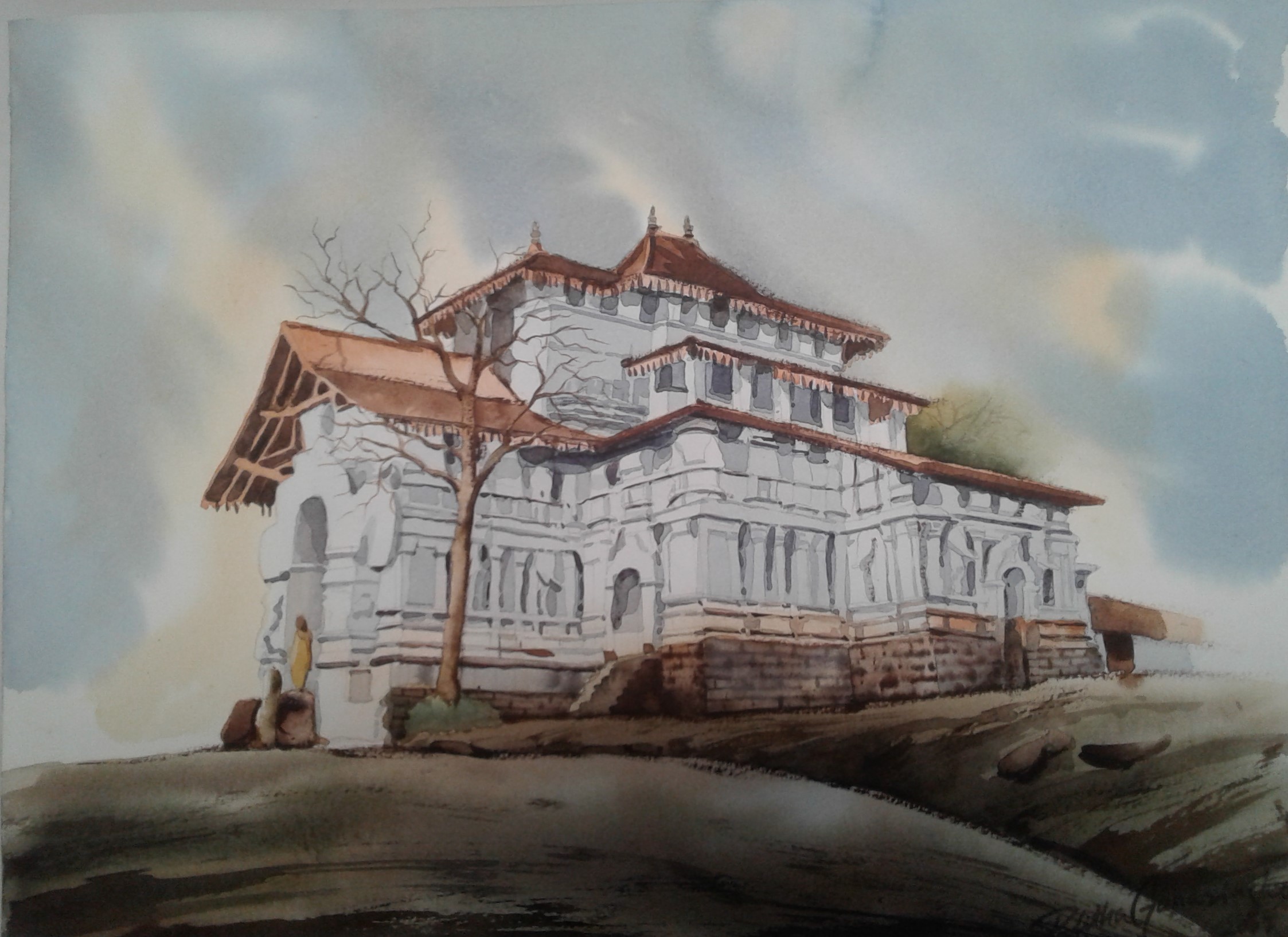 Lankathilaka Temple by Palitha Gunasinghe