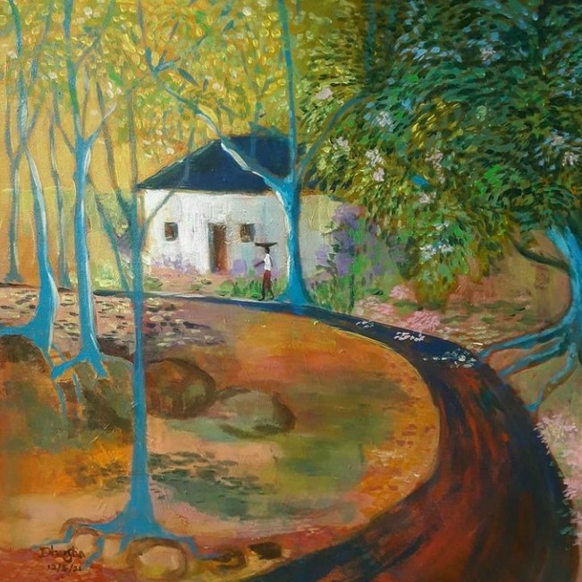 Road thru the estate by Dharsha Samarasinha