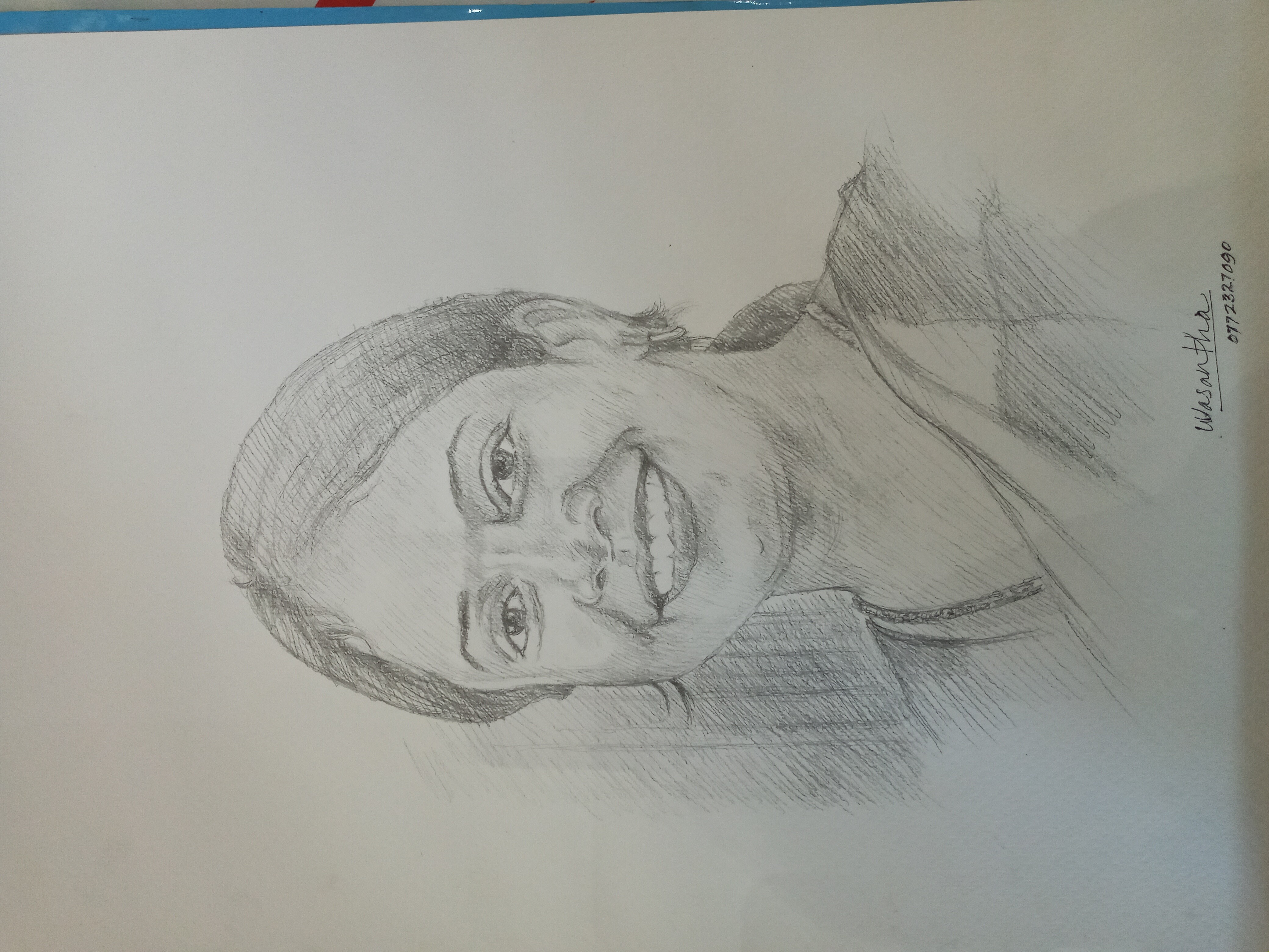 Pencil Portrait - A3 Size by Wasantha Balasuriya