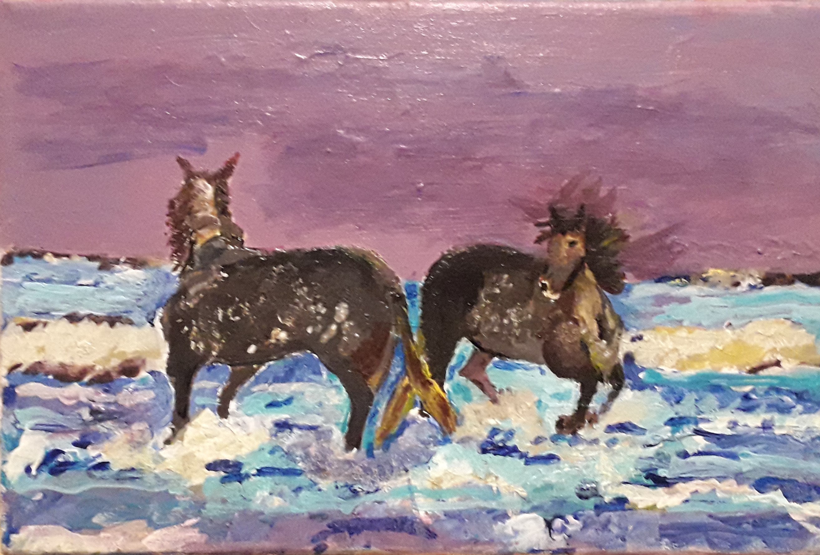 Romancing Pair of Horses by Simpson David