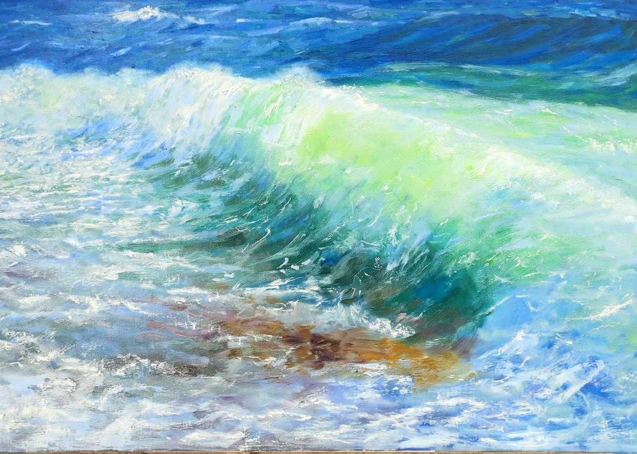 The turquoise wave by Dharsha Samarasinha