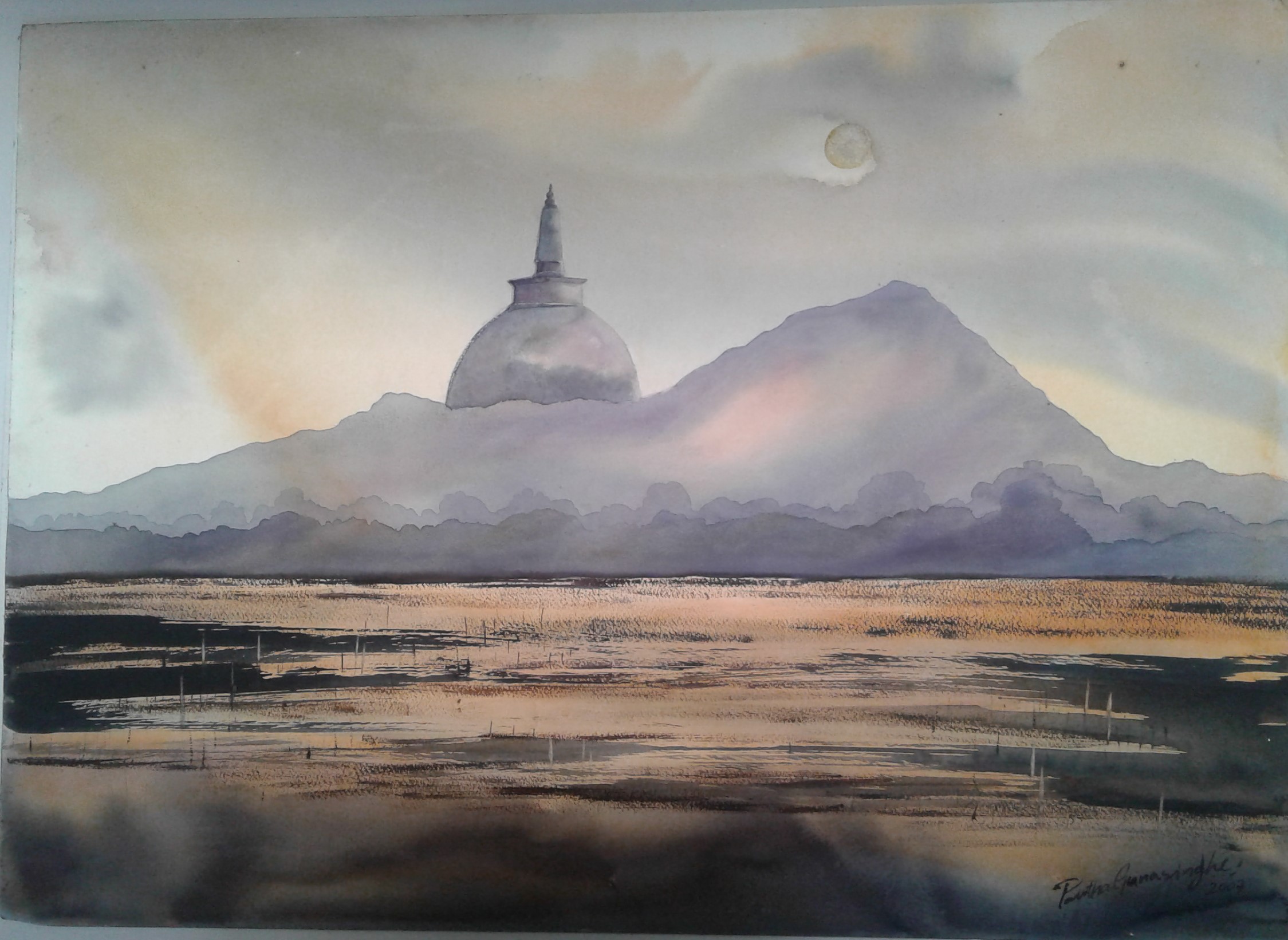 The Lake and the Pagoda- by Palitha Gunasinghe