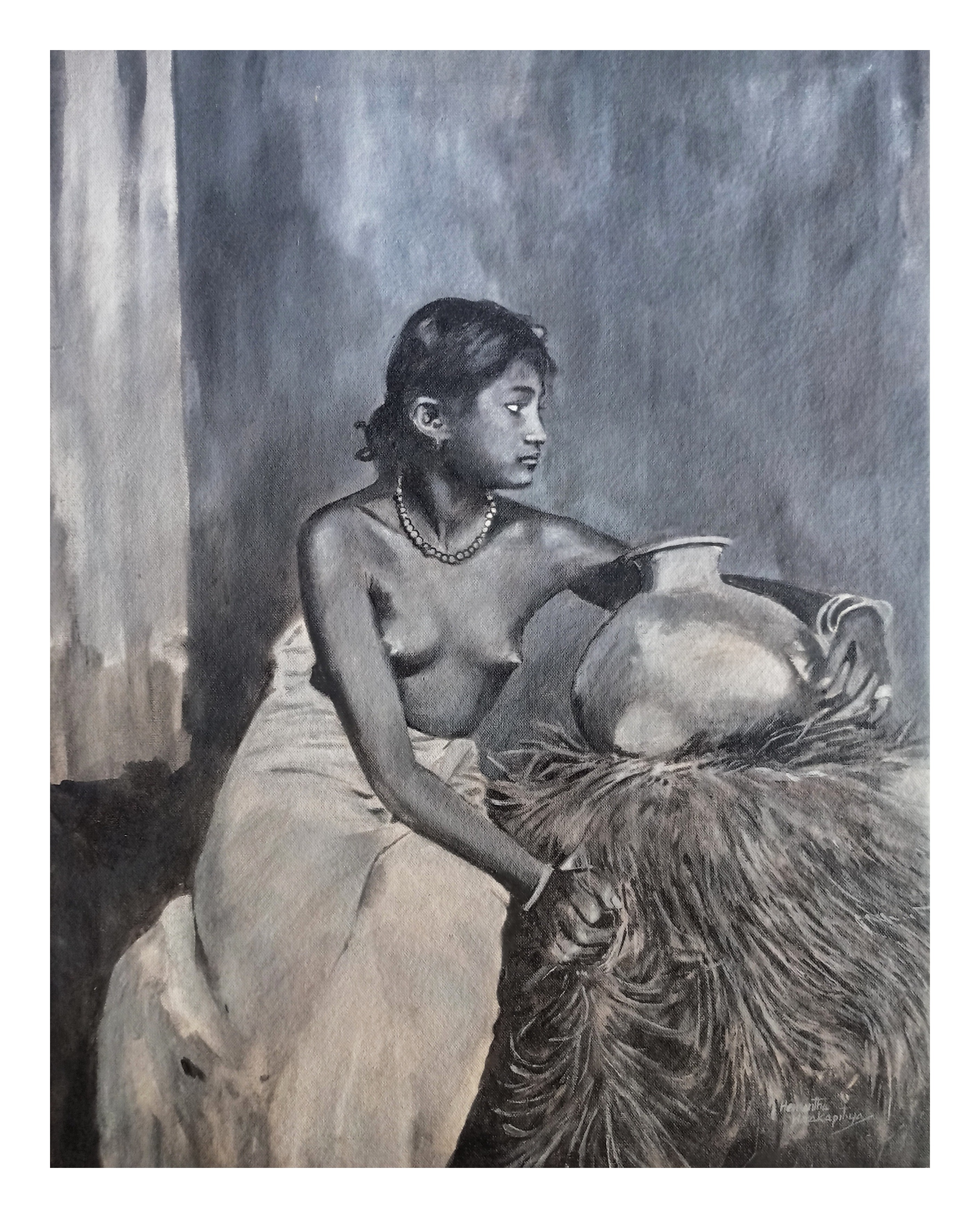 Black & White Girl by Hemantha Warakapitiya
