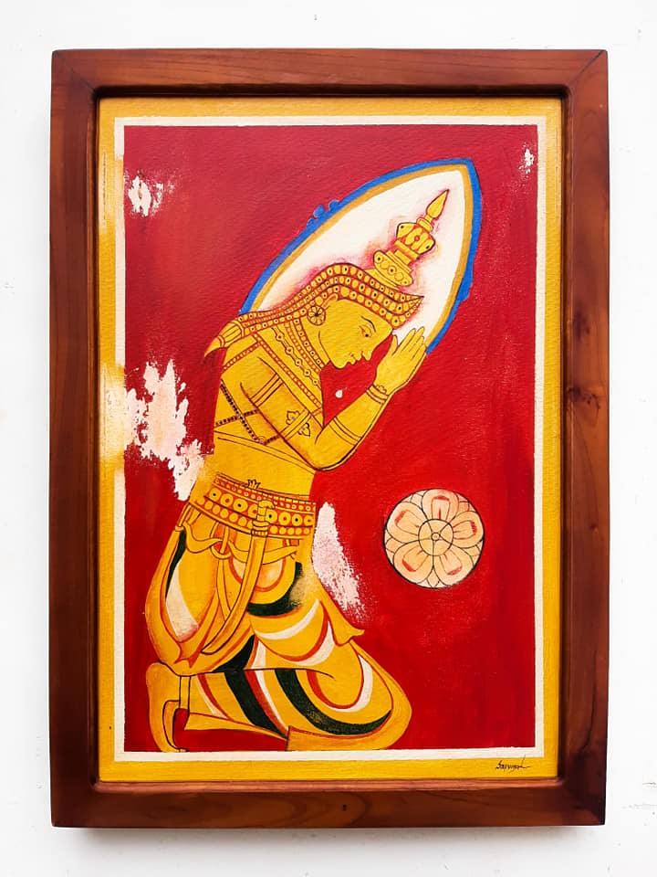 GOD TRADITIONAL PAINTING by Sapumal Warnasooriya