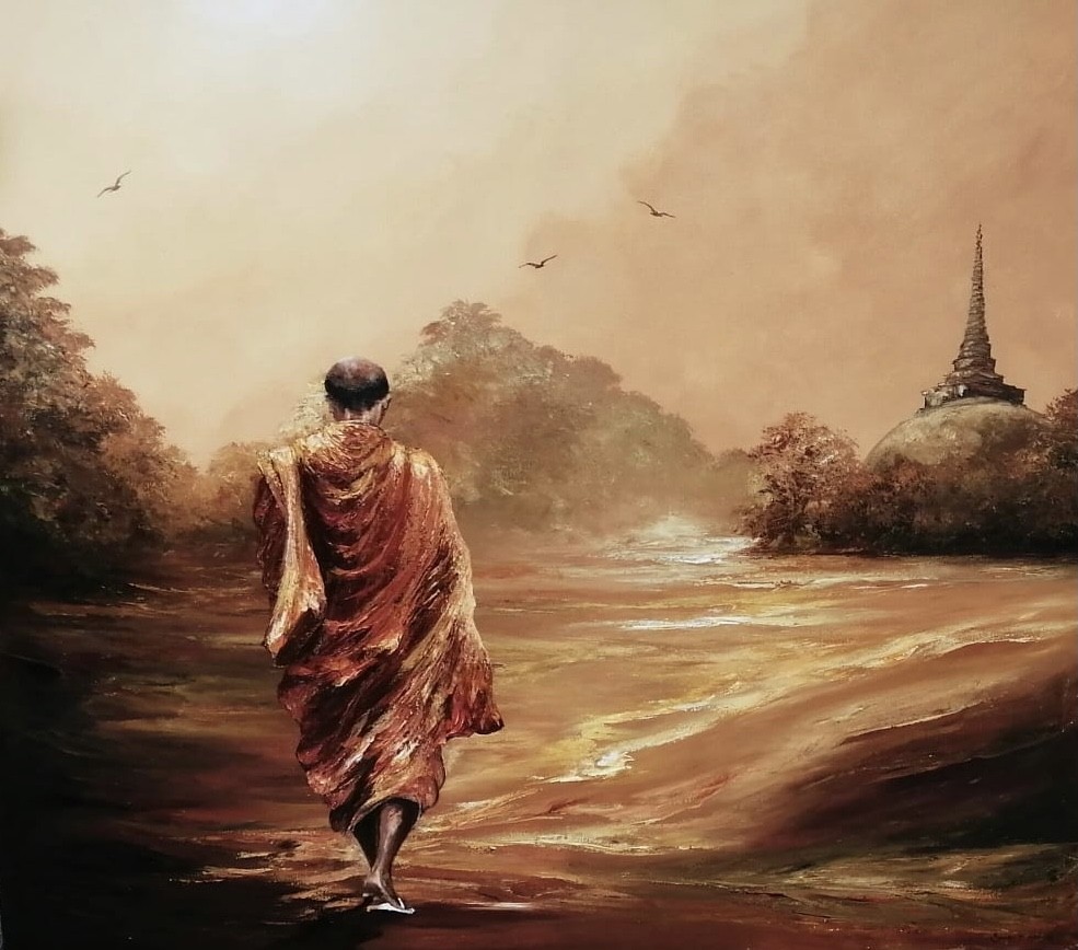 Buddhist monk(Thero) by Dilip Holmes
