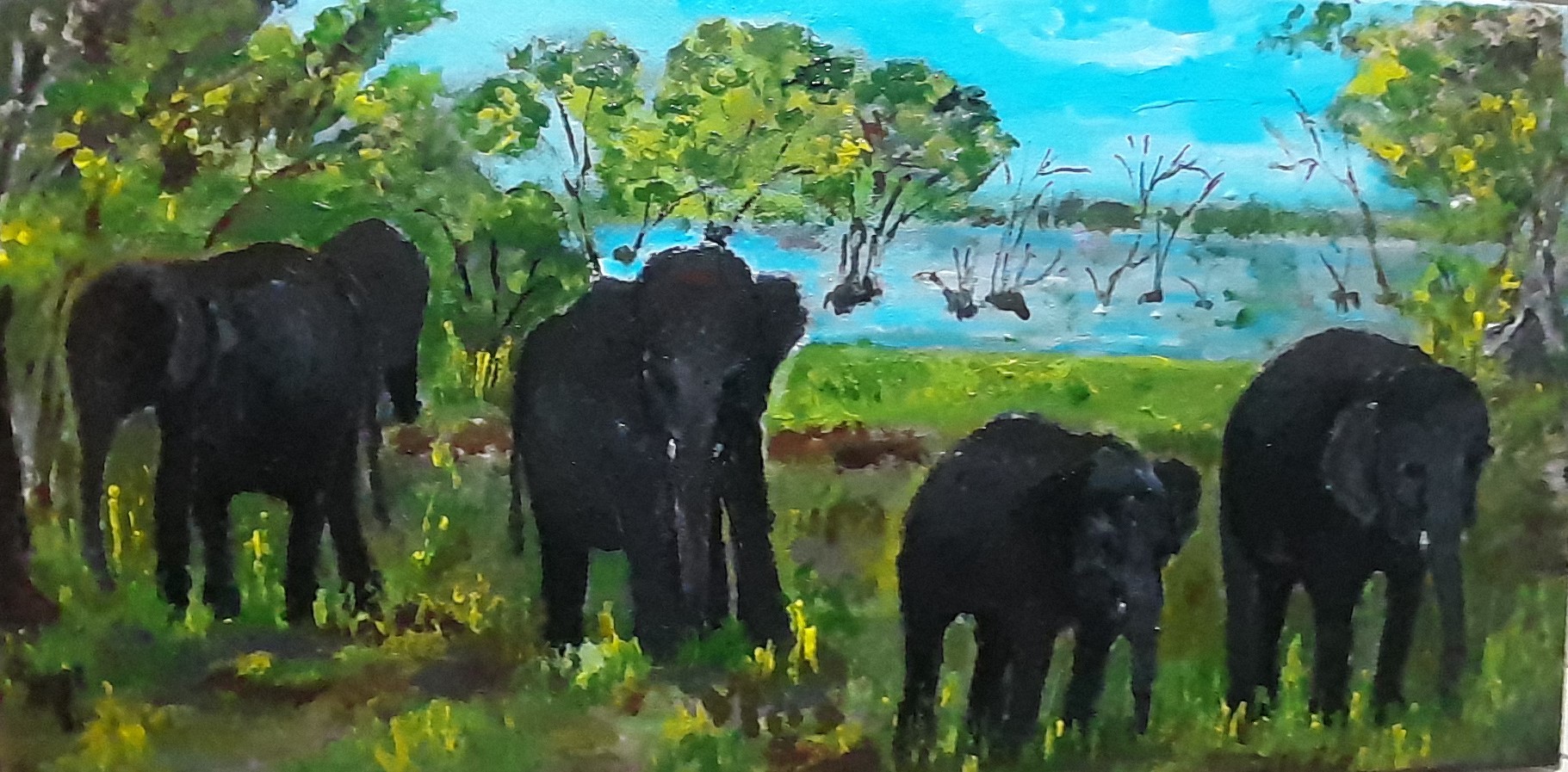 Sri Lankan Elephants by Simpson David