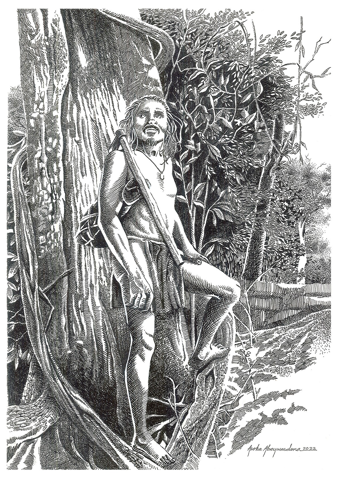 Member of an Indigenous man by ASOKA ABEYWARDENA