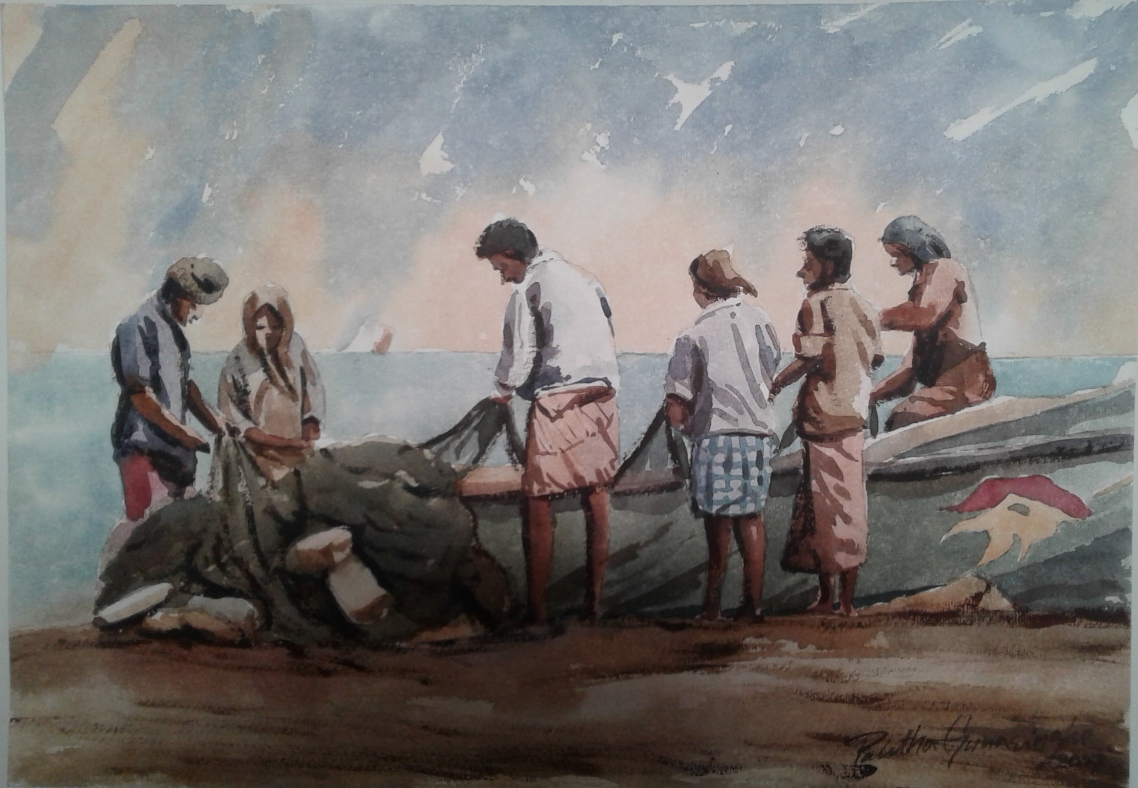 Fishing Friends by Palitha Gunasinghe