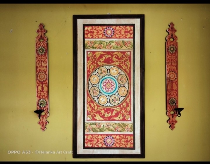 Traditional Civilian Temple Art by W.A.P.  Saman Kumara