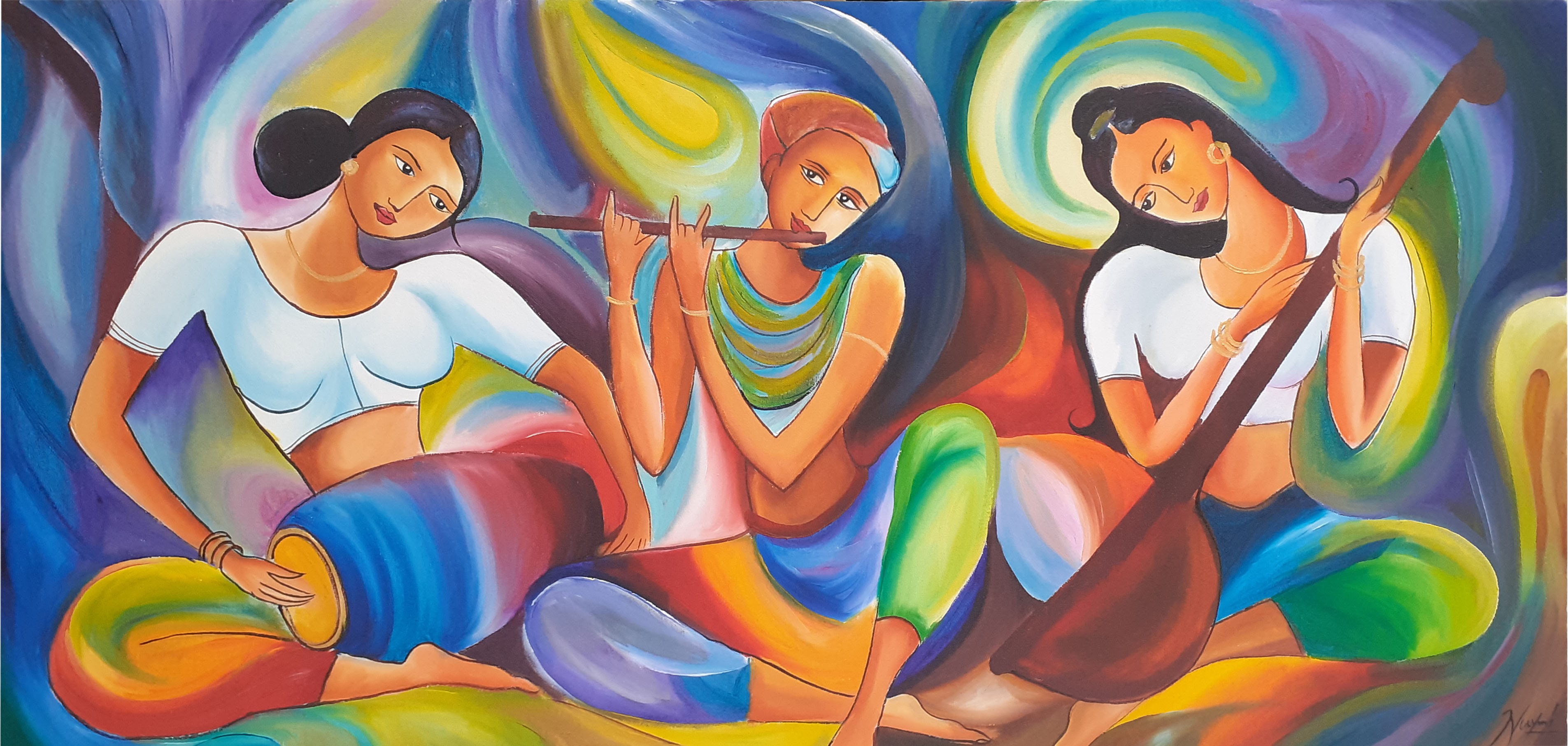 instrument players by Nayoni Kulasooriya