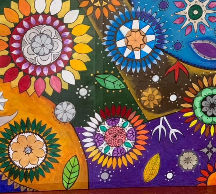 Floral Design wall hanger by Gamini Meegalla