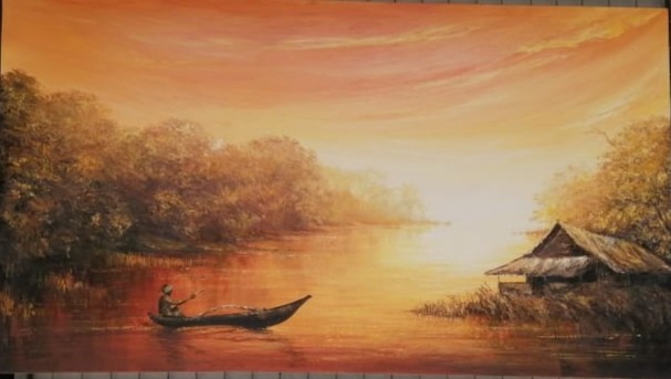 Sun set scenario in riverside by Dilip Holmes