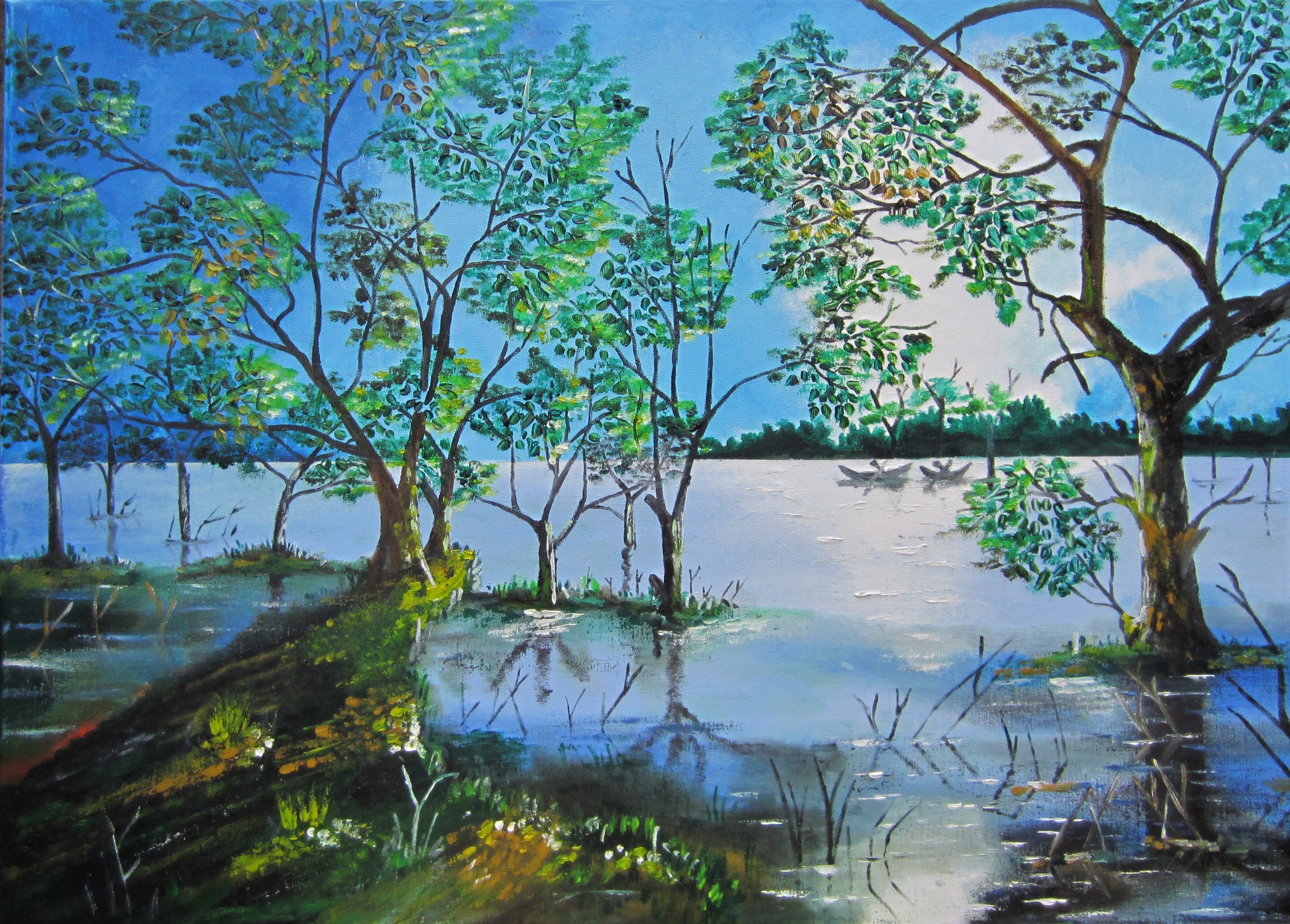 Lake side by Ranthilaka Ranawaka