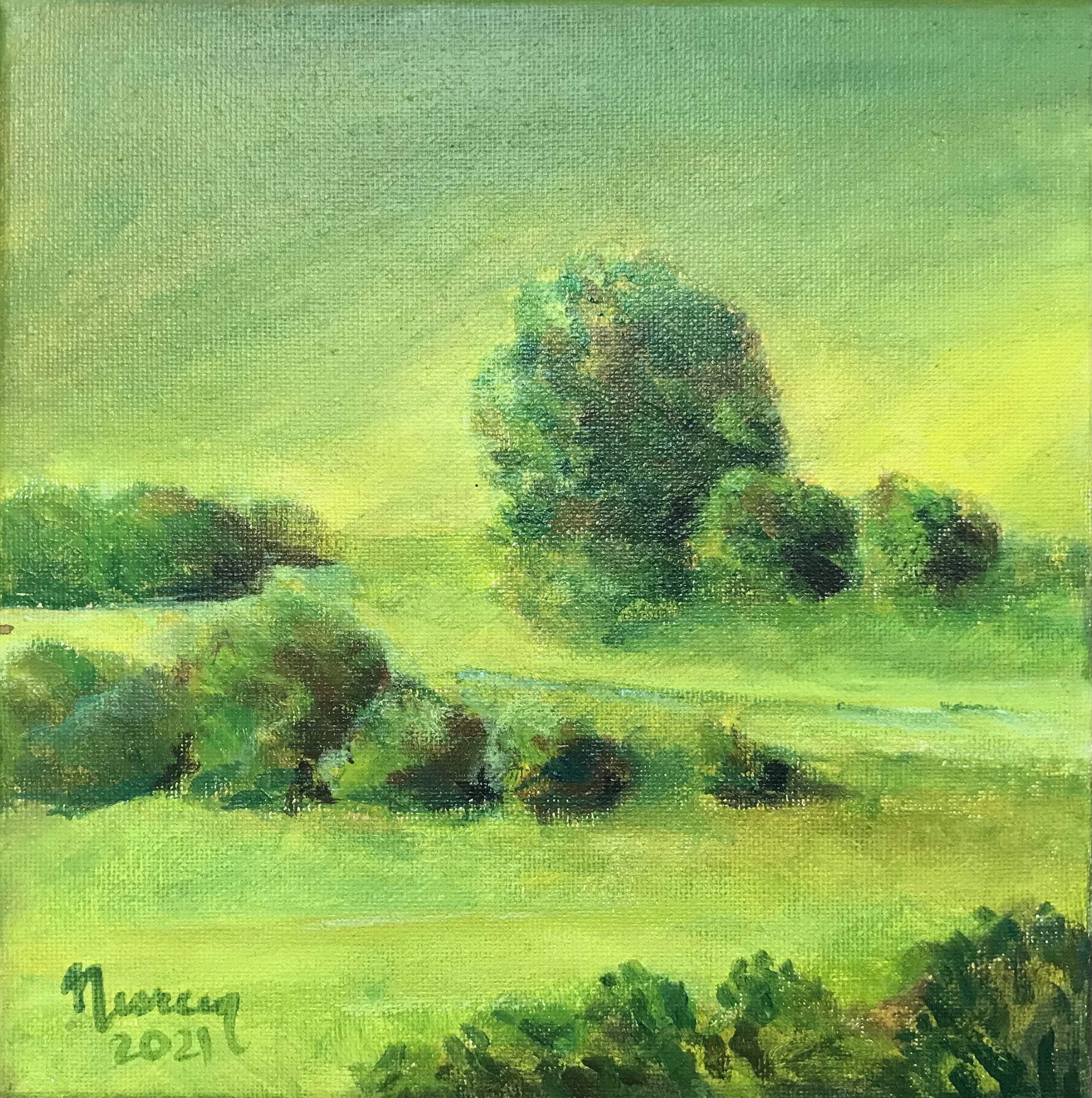 Landscape with greens by Nisreen Amiruddeen