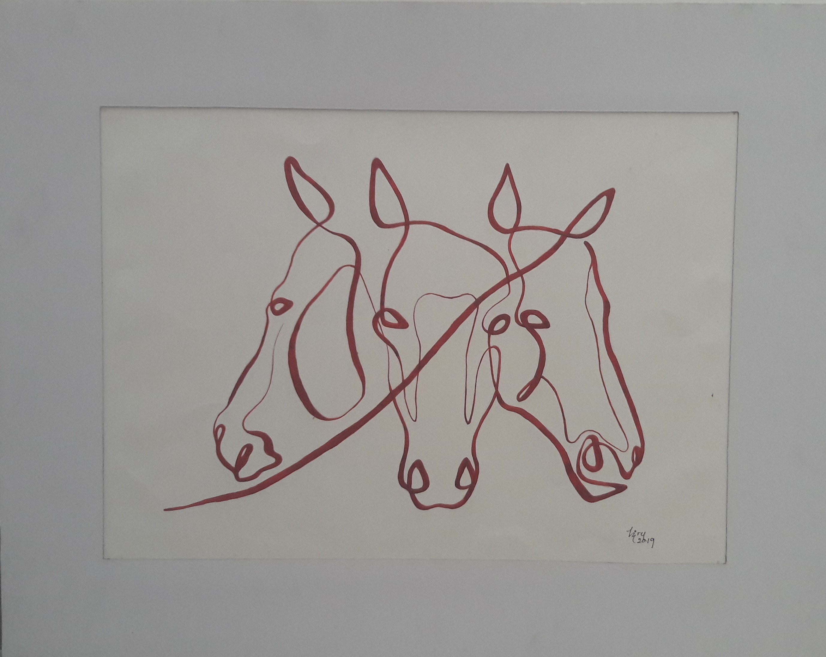 Three Horses by Hirudi Sankalpana