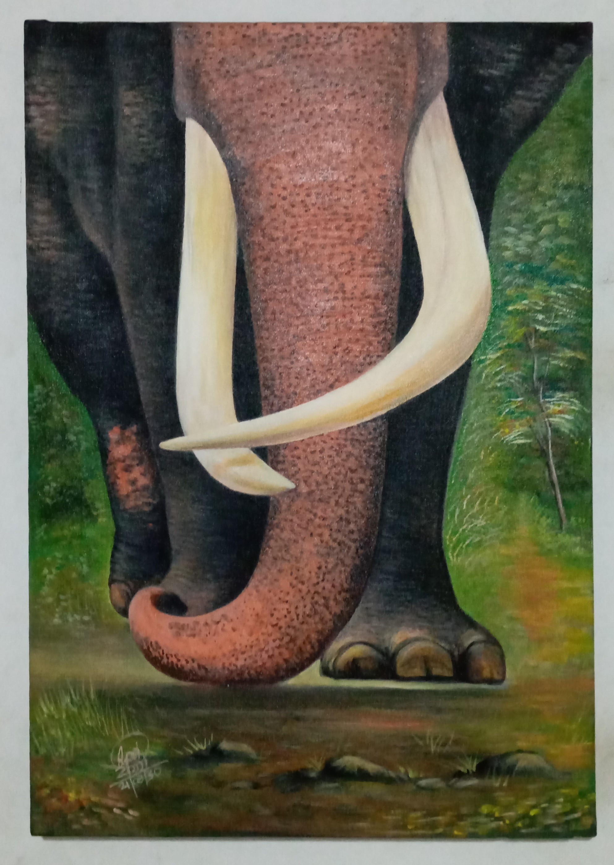A lone elephant II by SUMITH FERNANDO