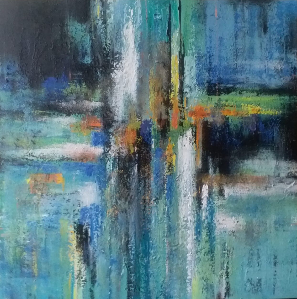 Abstract painting by Sudath Pushpakumara