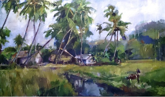 A remote village by Ranjith Sirimal