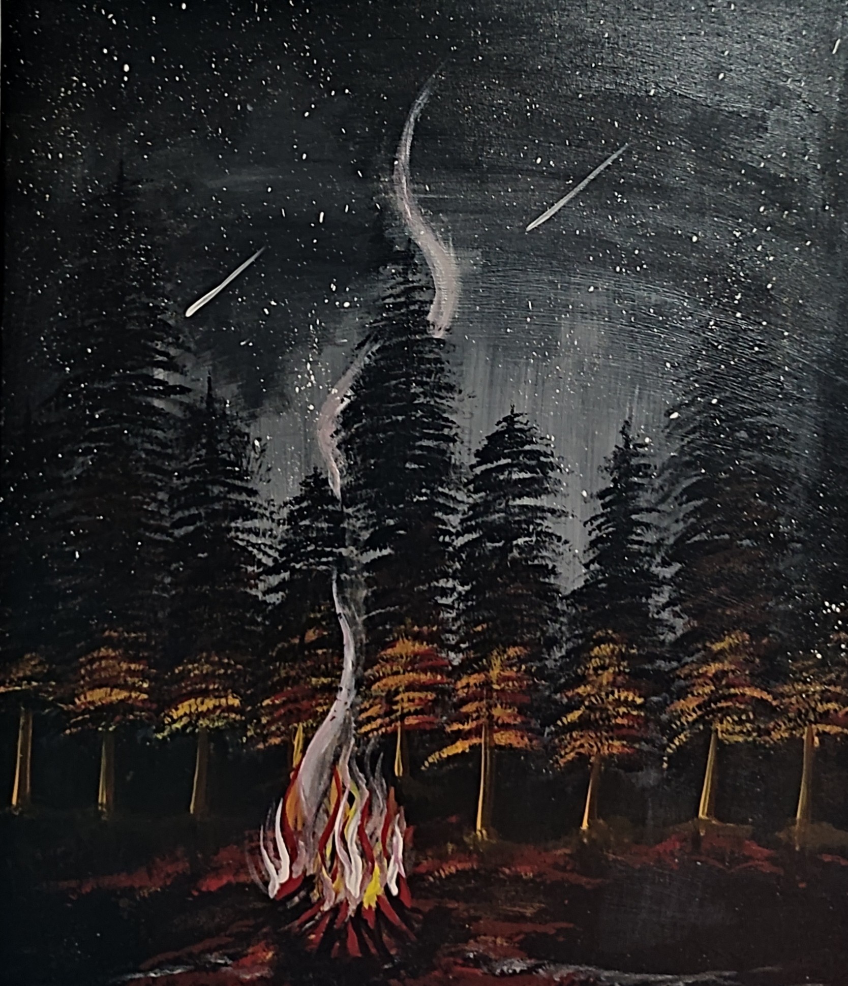 Fire in dark forest by Nilanthi De Silva