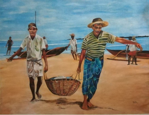Fishermen by Hemantha Warakapitiya