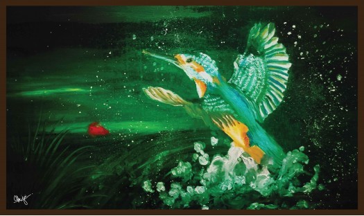 flying kingfisher by Thejani Padipperuma