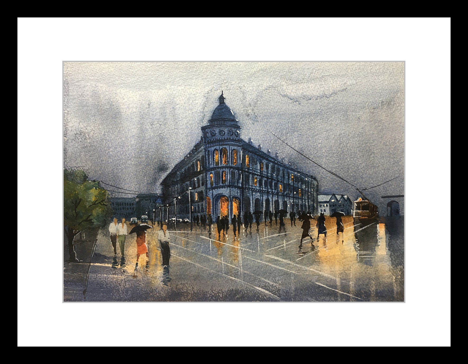 Gaffoor Building on a Rainy day by ASOKA ABEYWARDENA