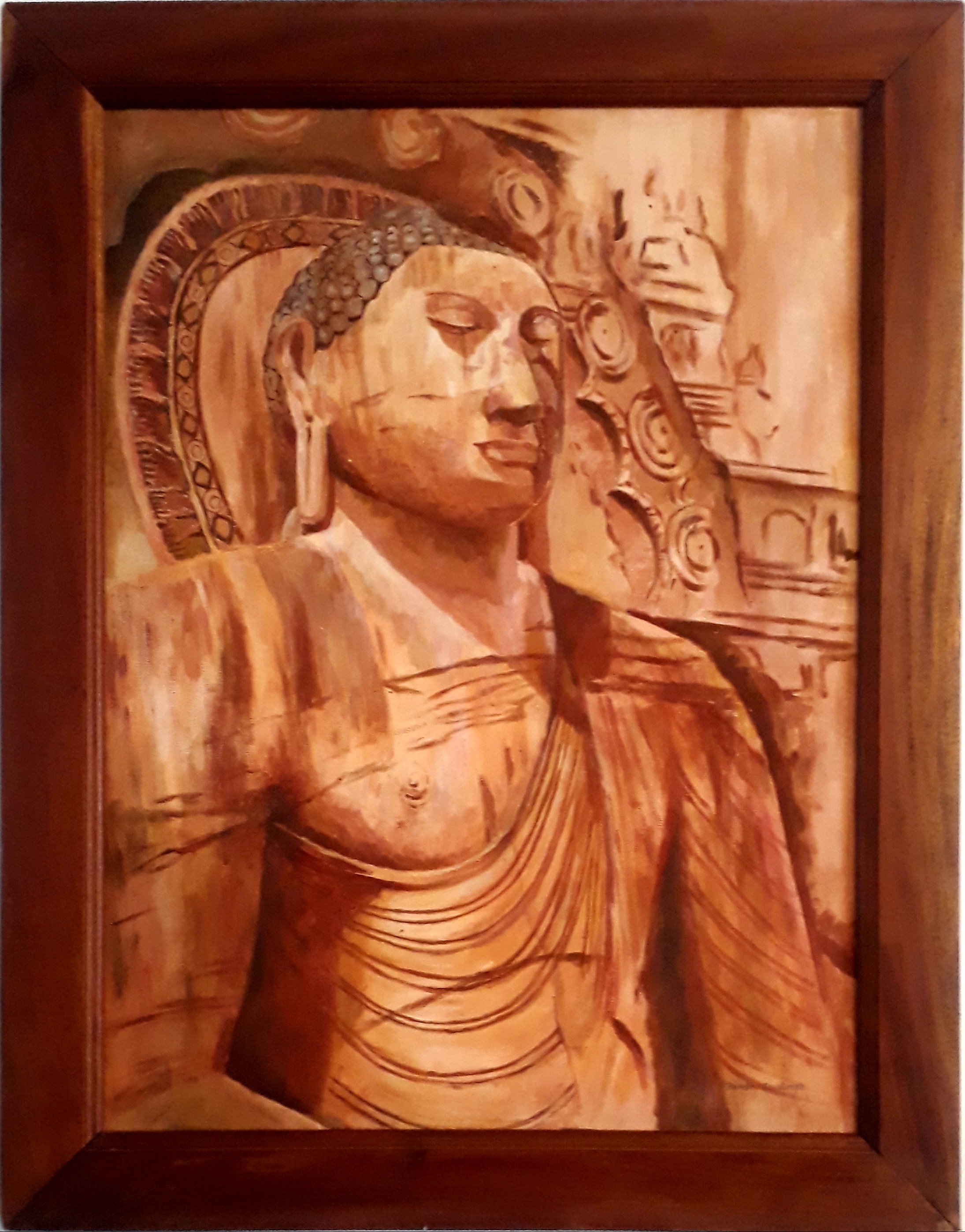 Gal vihara Buddha by Brindley Jayatunga