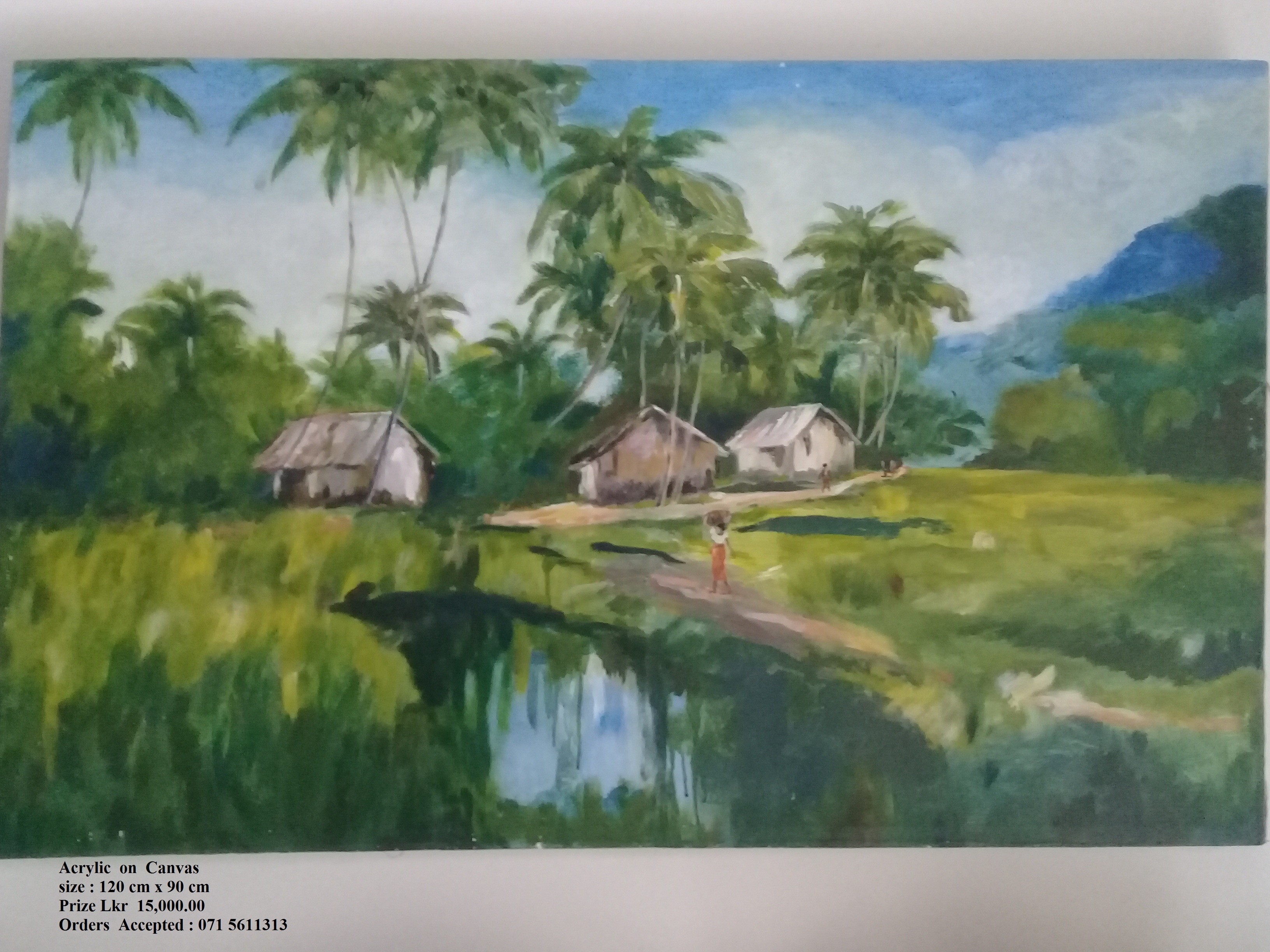 Gami Sundarathwaya - Landscape by Wickramasinghe Arachchige Jayarathna