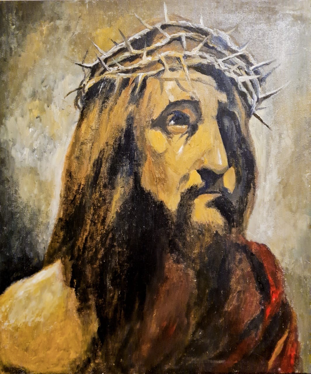 Jesus in utter loneliness by Jean wijesekera
