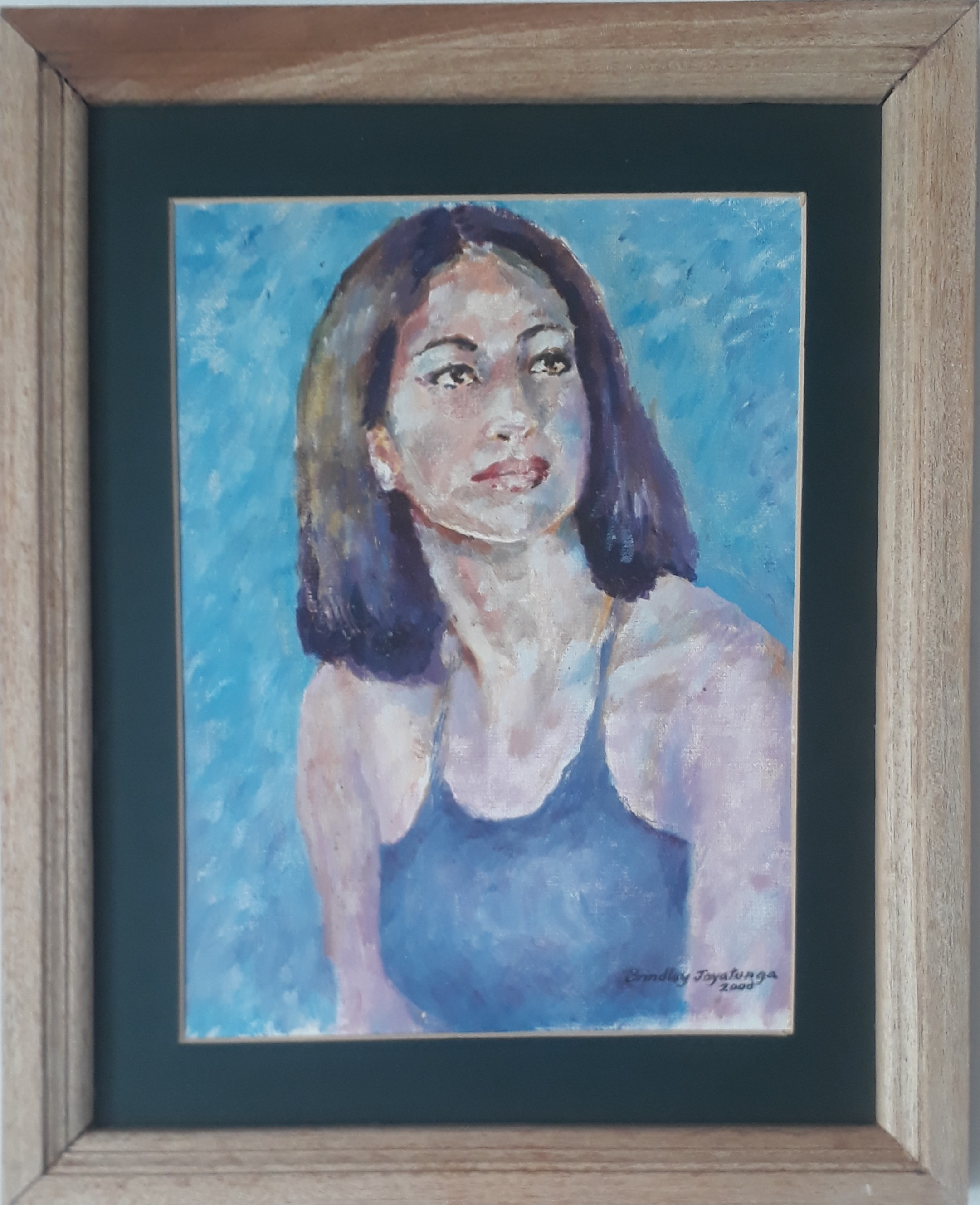 Lady in blue by Brindley Jayatunga