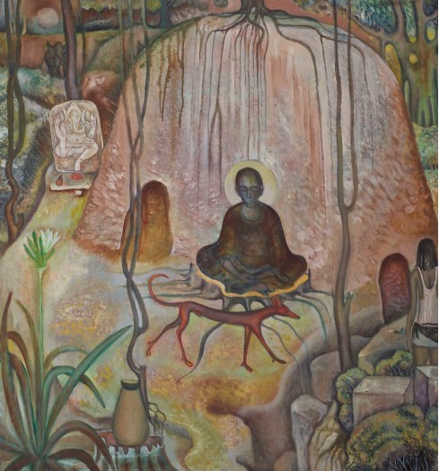 Meditating Buddha by Seevali Illangasinghe