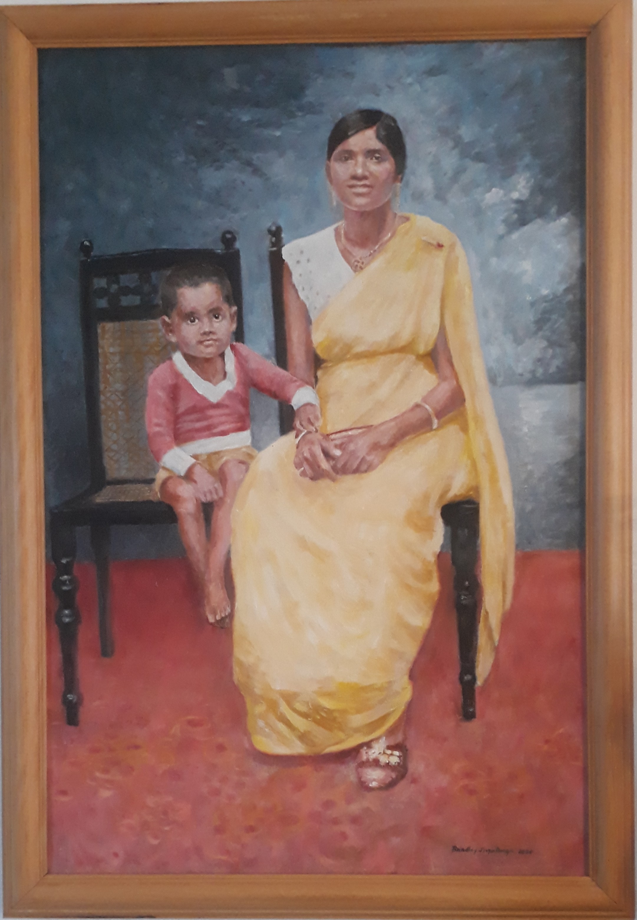 Mother and son by Brindley Jayatunga