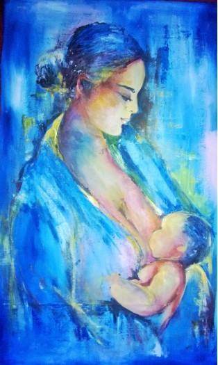 mother with baby by Vishaka Silver