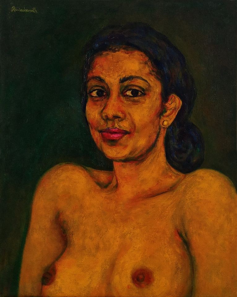 Nude Portrait by Ravindranath Jayasekera