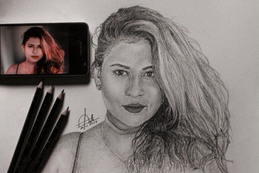 Pencil portraits by Anjula Sathish