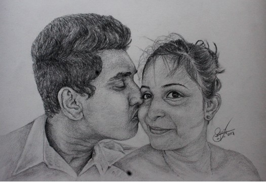 Pencil portraits by Anjula Sathish