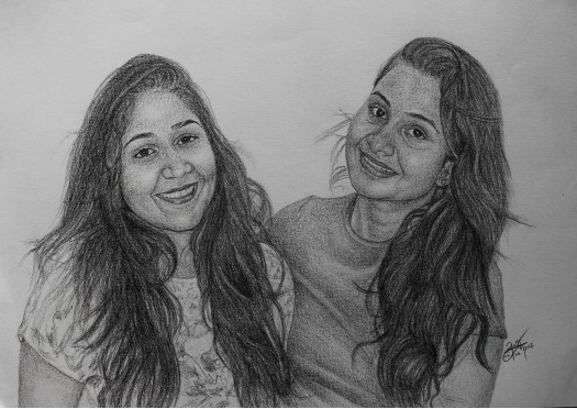 Pencil portraits by Anjula Sathish