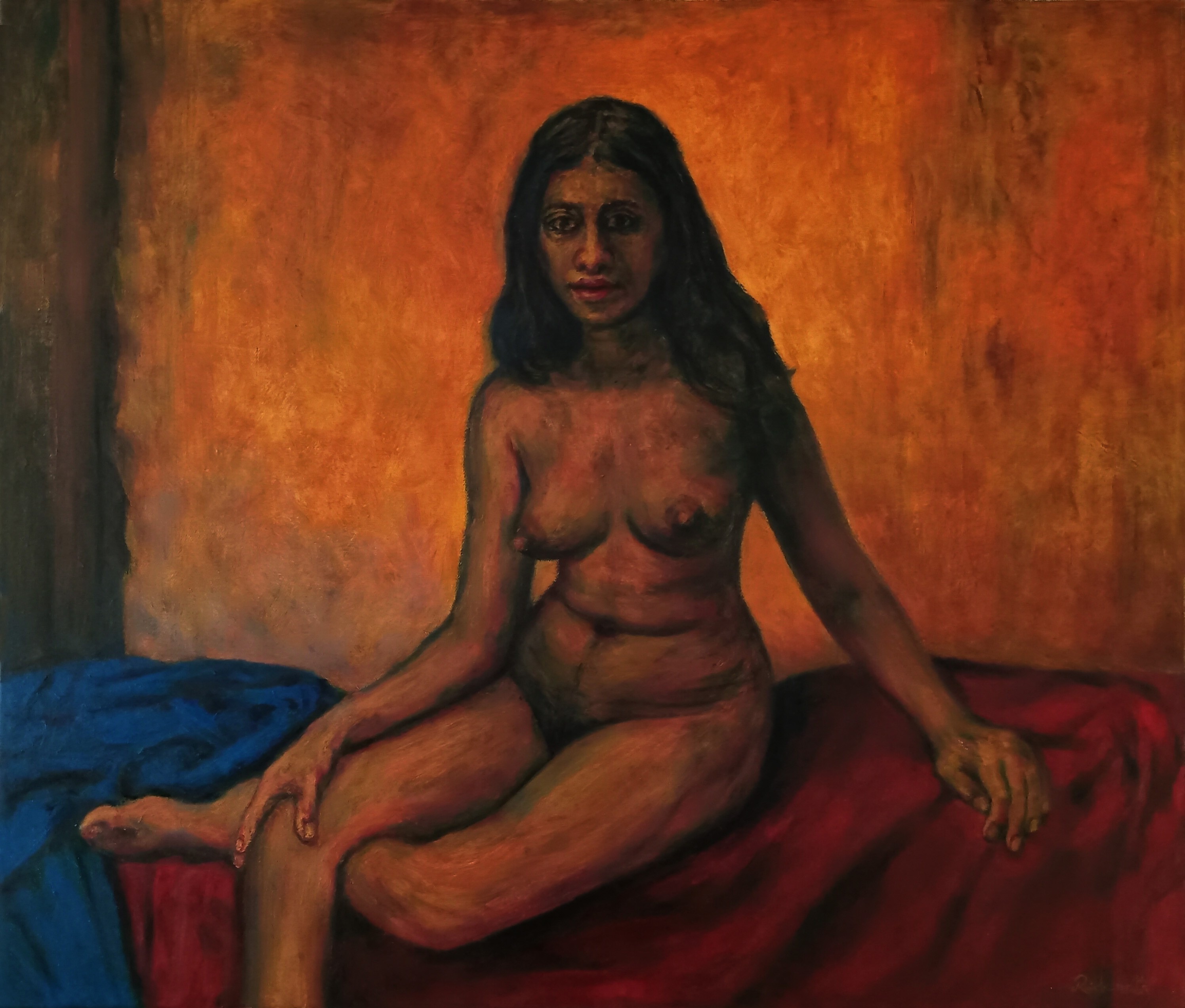 SEATED NUDE by Ravindranath Jayasekera