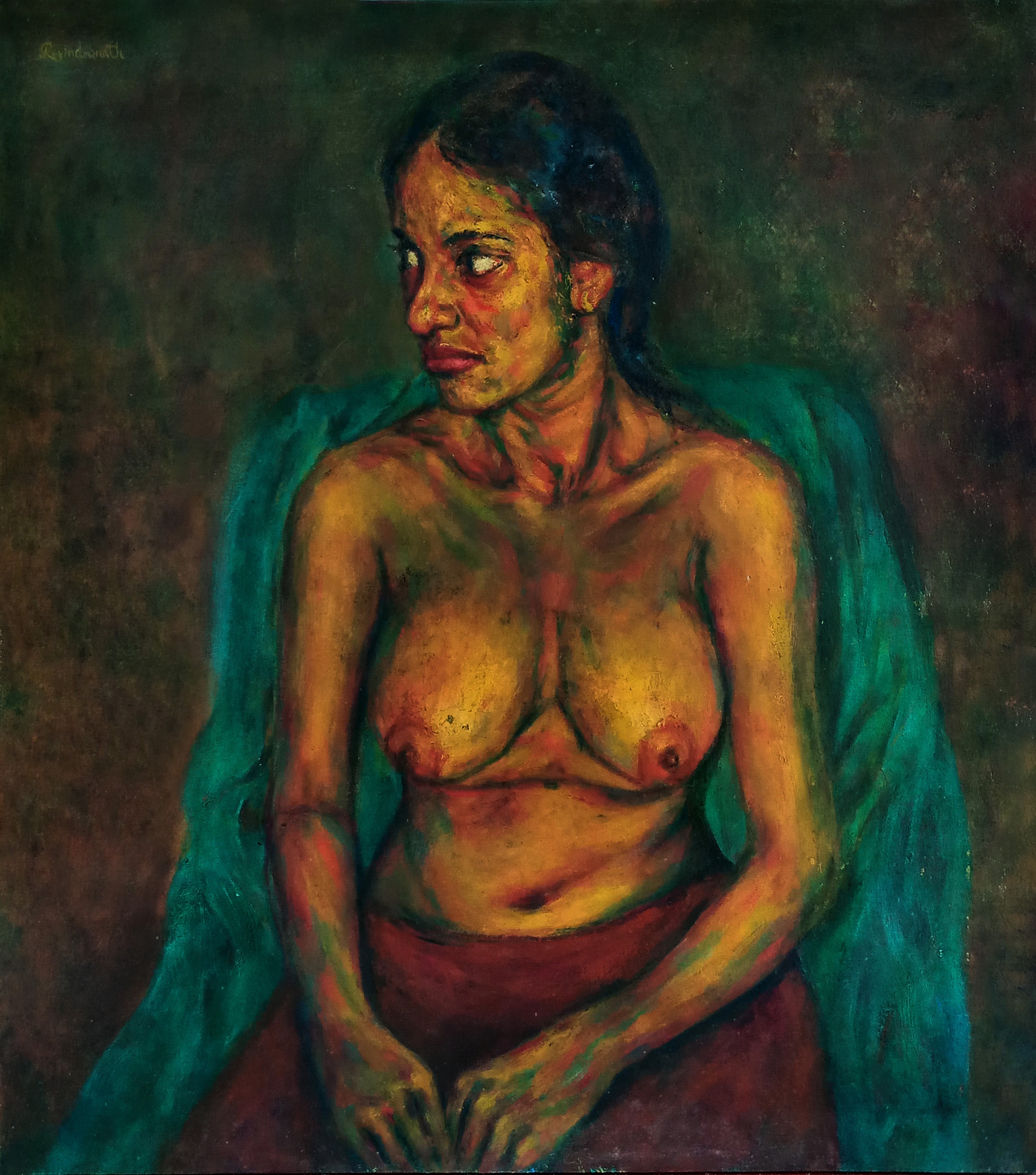 Seated Nude by Ravindranath Jayasekera
