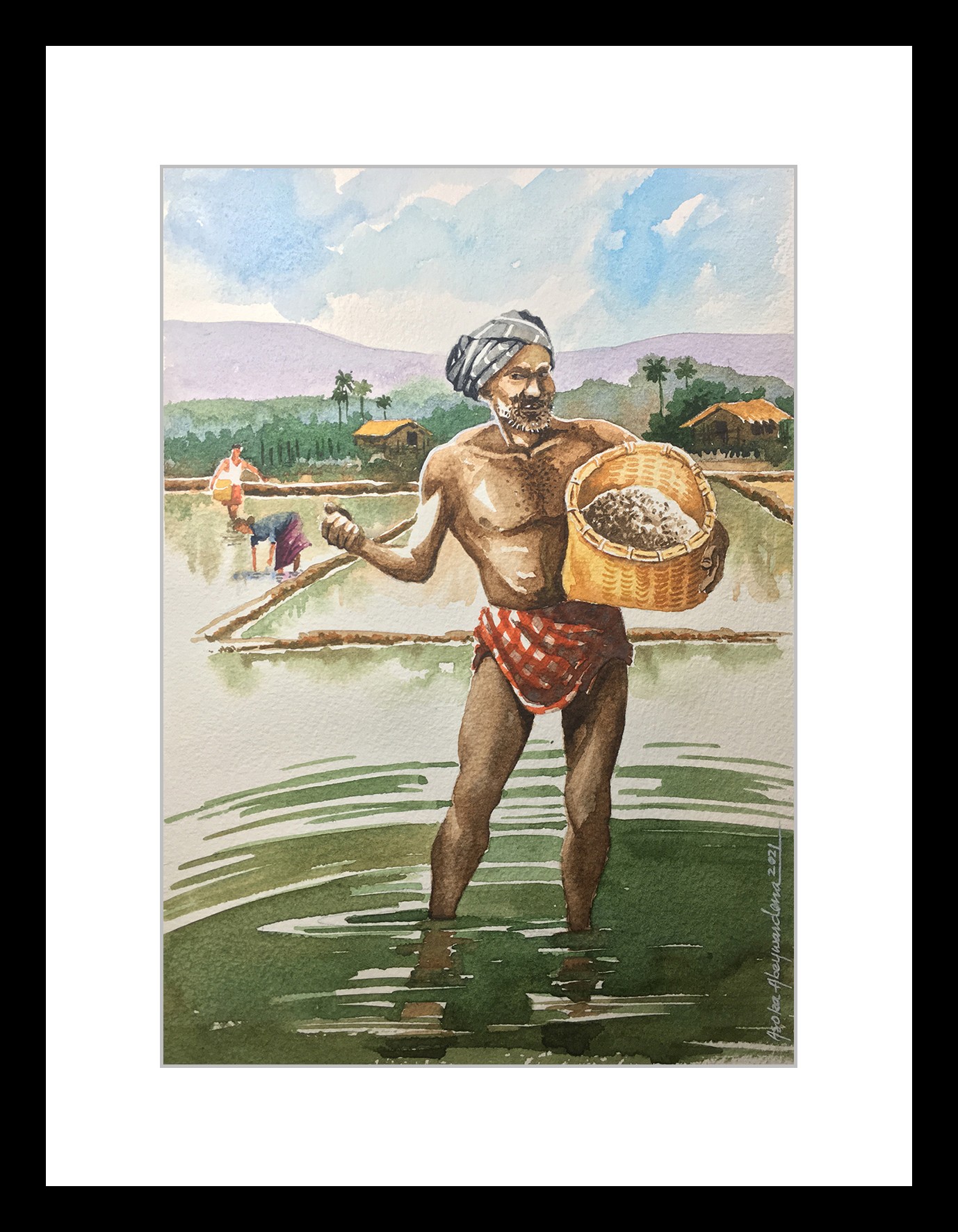 Traditional Farmer by ASOKA ABEYWARDENA