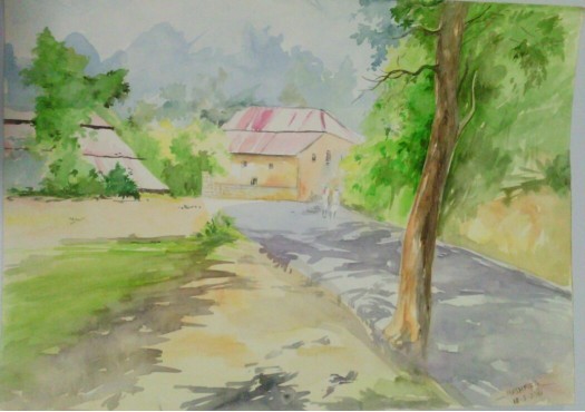 village road by Fathima Mushfira