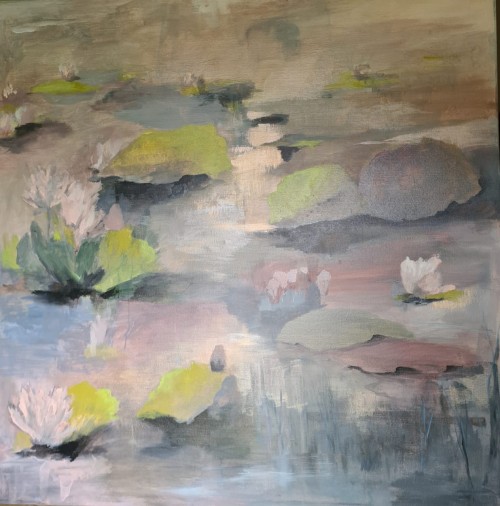 Water lilies at dusk