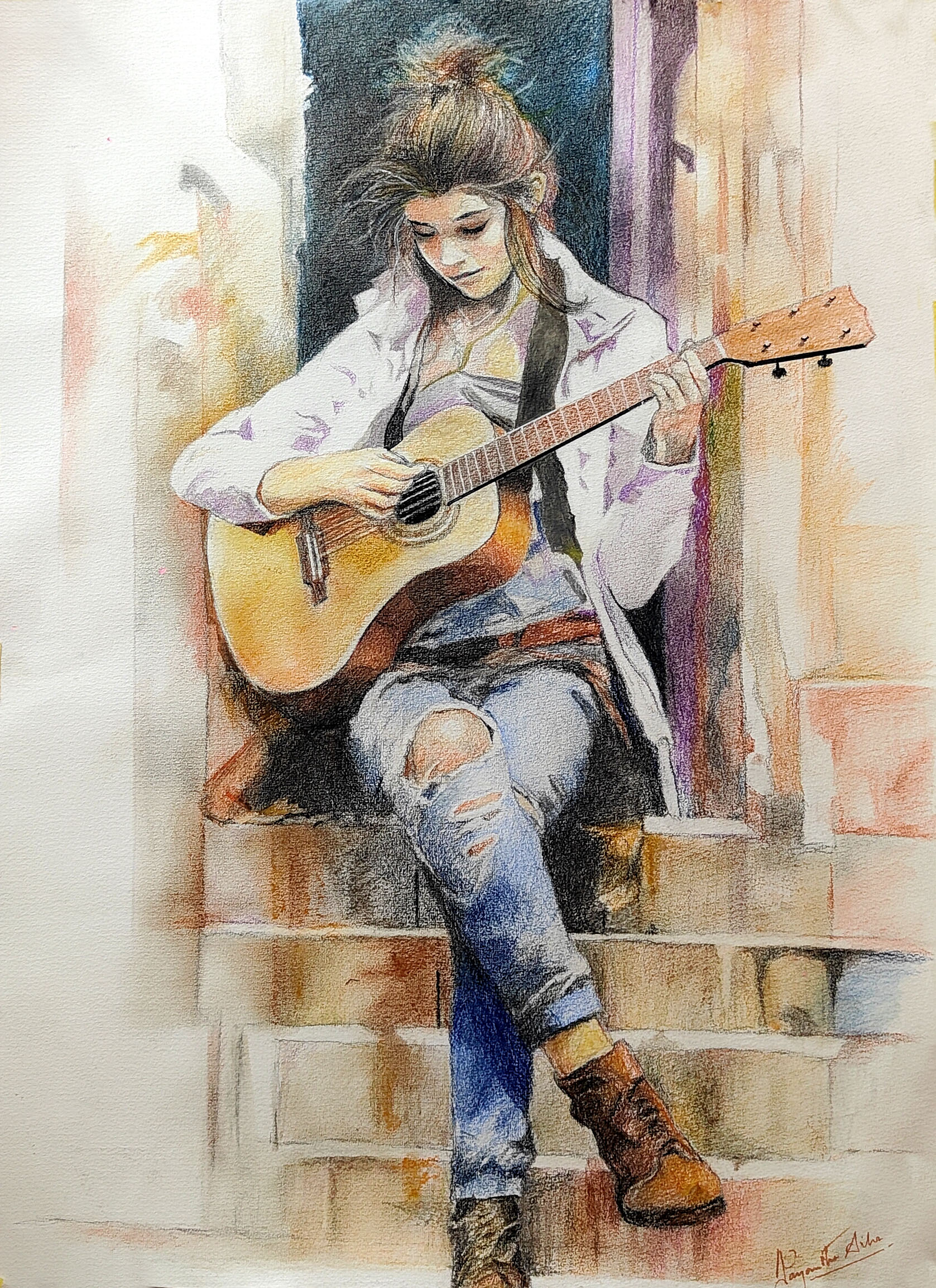 The Girl With The Guitar