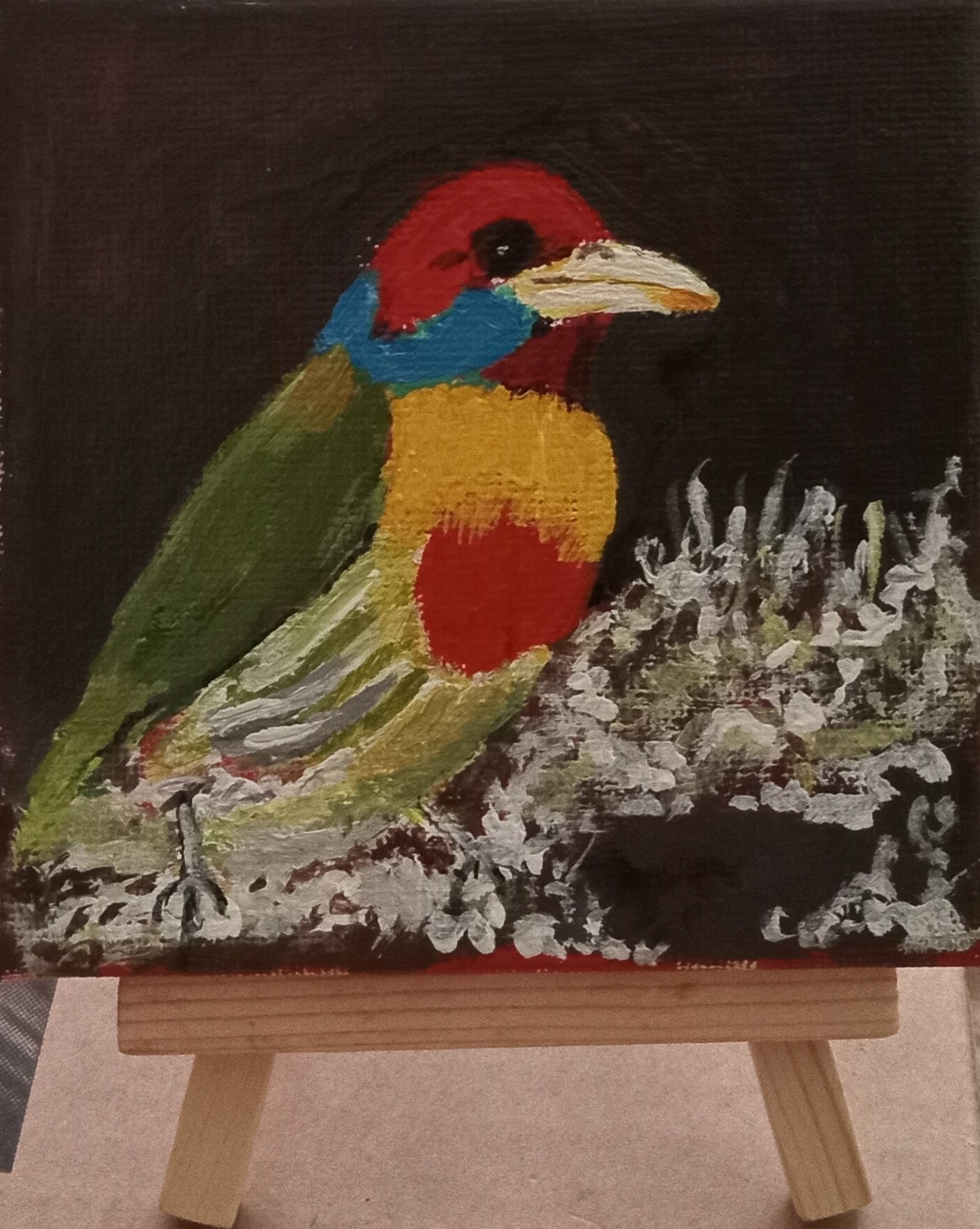Bright, Colorful Bird - with Stand