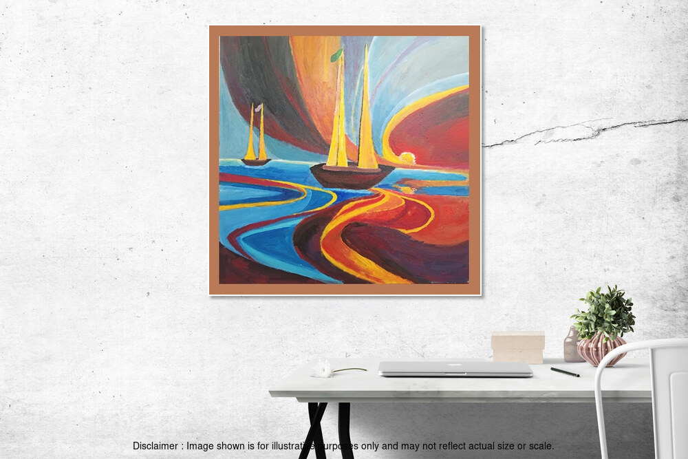 Abstract - Sun Set and Boats